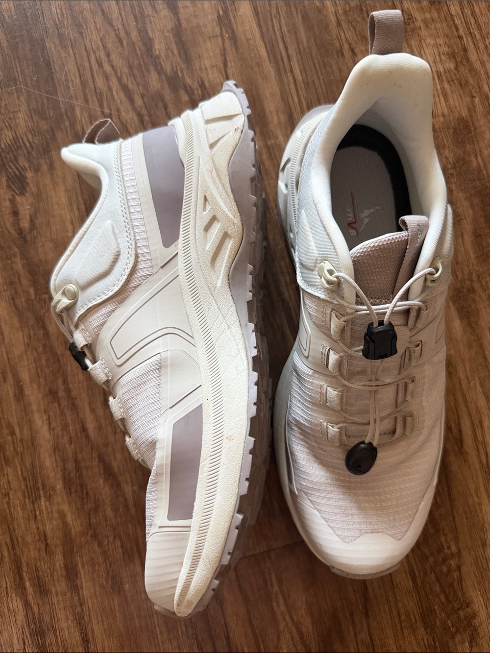 Women's Beige Lace-Free Athletic Sneakers
